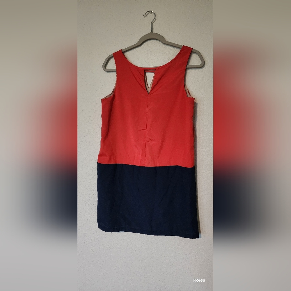 Monterau Large  orange and blue dress